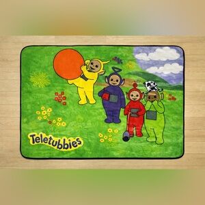 Vintage Teletubbies Blanket Throw 50x60 Kids Nickelodeon Plush Cartoon TV